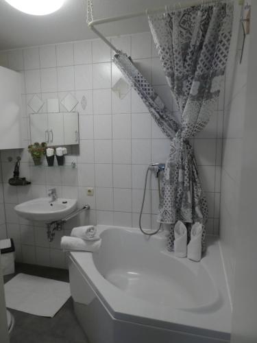 Ванная комната в Allgäutraum Ferienwohnung Nr 4