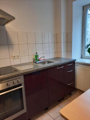 Dapur atau dapur kecil di Sueños Apartment