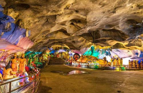 a cave with a painting on the walls of it at The Lake-ville KL Jalan Kuching by M Platinum in Kuala Lumpur