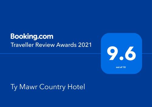 a screenshot of the travel review awards website at Ty Mawr Country Hotel in Carmarthen