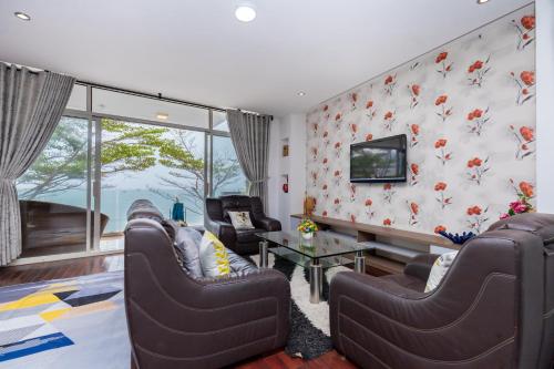 Setusvæði á Beachfront Palm Villa 21 Biệt Thự Trên Bãi Biển