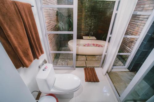 Ένα μπάνιο στο Villa Rimba Ubud