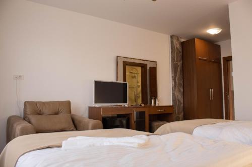 TV a/nebo společenská místnost v ubytování Sultan Mehmet Pensiune & Restaurant