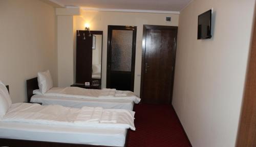 Ένα ή περισσότερα κρεβάτια σε δωμάτιο στο Pensiune Venetia Mariaj