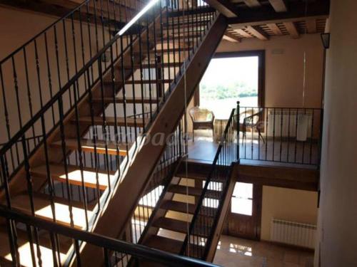 an overhead view of a staircase in a building at Casa rural El Veredero in Castrojeriz