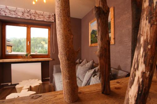 Ένα ή περισσότερα κρεβάτια σε δωμάτιο στο Landhaus Bromm