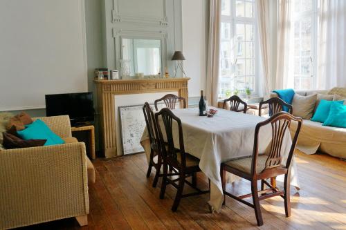 Posezení v ubytování Huis Vandermersch