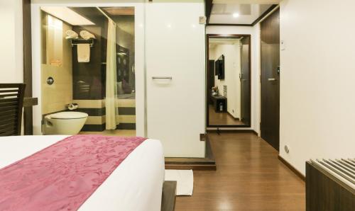 Koupelna v ubytování Hotel Metropolis