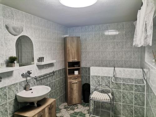 Koupelna v ubytování Apartmán Ústie