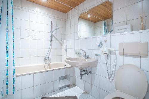 Koupelna v ubytování Appartement Frühstückspension Landhaus Karwendel