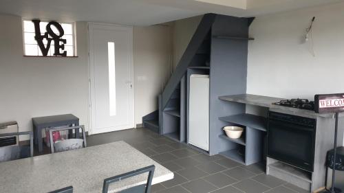 Dapur atau dapur kecil di Chambres d hotes Couette et Campagne