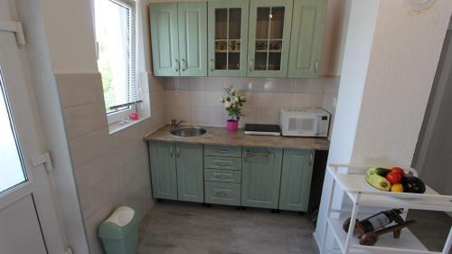 Kuchyň nebo kuchyňský kout v ubytování Apartments Stijak-Sorum