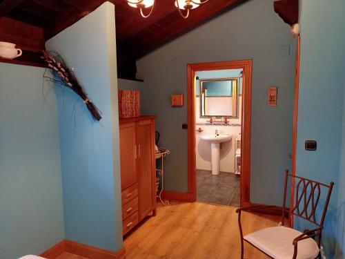 Koupelna v ubytování Casa Rural Larraldea