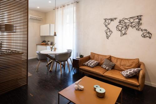 Χώρος καθιστικού στο Ortigia Suite - Archimede