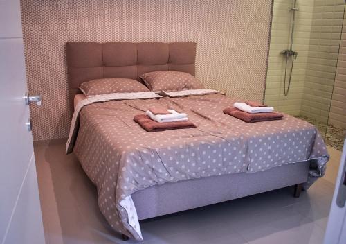 Katil atau katil-katil dalam bilik di Apartmani Novi Sad MG44