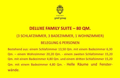 a yellow page of a document with the words drive family at Hotel Greif in Lignano Sabbiadoro