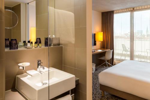 Cama o camas de una habitación en Pullman Basel Europe