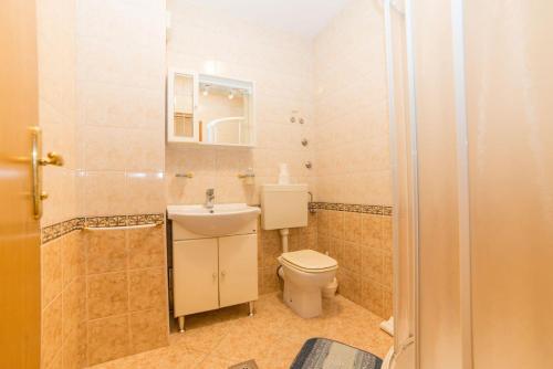 Koupelna v ubytování Rooms Glavan 63