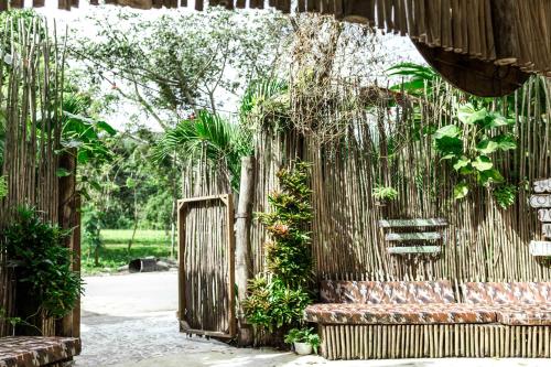 Jardín al aire libre en Ganesh Hostel & Shivas Bungalows
