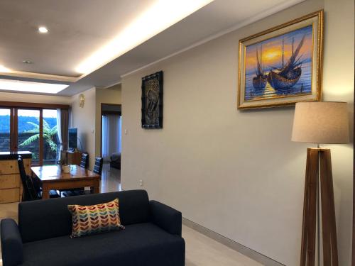 Χώρος καθιστικού στο BUYAN LODGE lake view villa