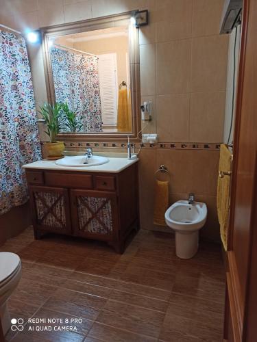 Phòng tắm tại Casa Rural Abril