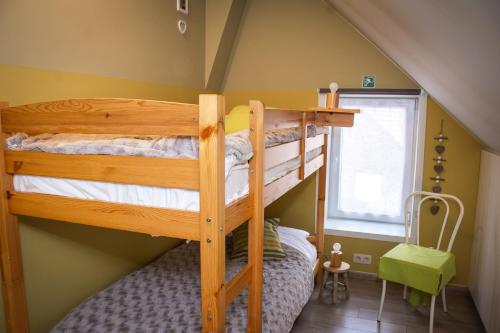 Postel nebo postele na pokoji v ubytování Huis van de Koekuit