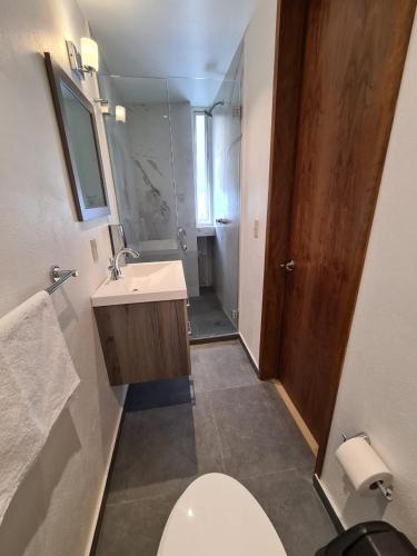 Koupelna v ubytování Acogedor loft privado