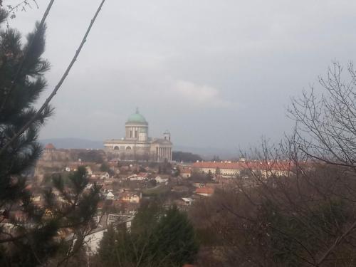 a view of a city with a building in the background at Esztergom Central in Esztergom
