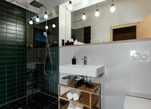 Kuchyňa alebo kuchynka v ubytovaní Apartment Hoamelig