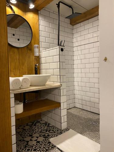 Koupelna v ubytování La casetta al Poetto