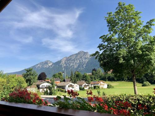 Vista generica sulle montagne o vista sulle montagne dall'interno dell'appartamento