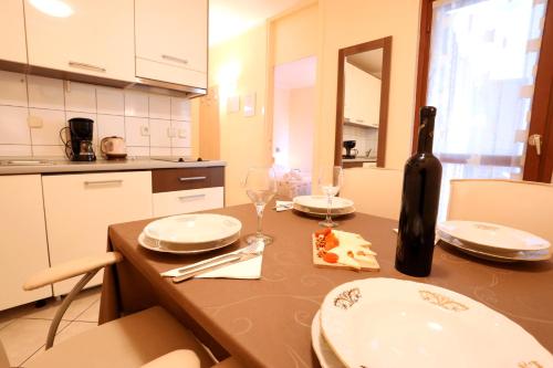 Kuchyň nebo kuchyňský kout v ubytování Beach Apartments Vlado