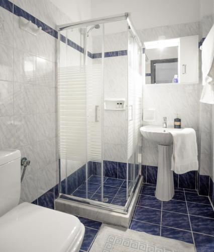 Koupelna v ubytování Erofili Hotel