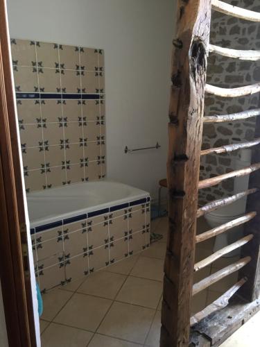 Vonios kambarys apgyvendinimo įstaigoje Dominant la vallee de la dordogne