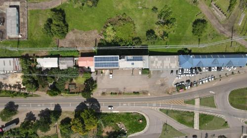 an overhead view of an intersection with a road at Hengu Hotel in Encantado