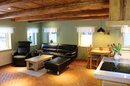 Χώρος καθιστικού στο Ferienwohnung Zittauer Gebirge