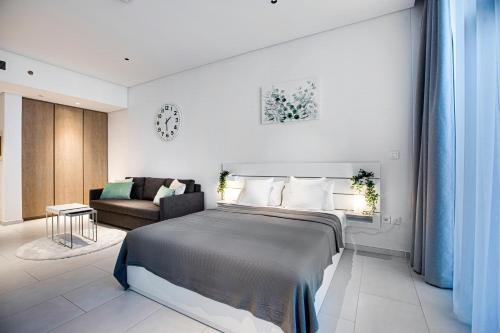 Postel nebo postele na pokoji v ubytování Beautiful apartment with Burj Khalifa view