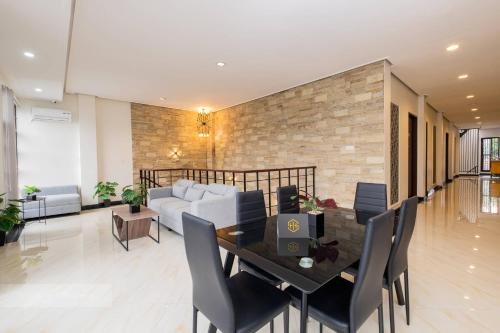 Posezení v ubytování Blok M Residence