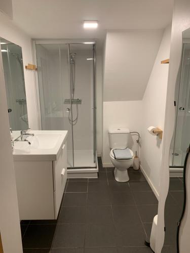 Vonios kambarys apgyvendinimo įstaigoje Appartement cosy Spa