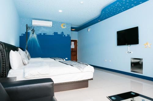Katil atau katil-katil dalam bilik di 采蝶法拉民宿