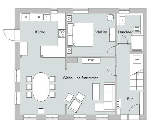 a floor plan of a house at Tammwarftshof in Pellworm