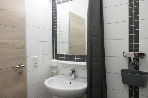 Koupelna v ubytování Haus Klaarstrand