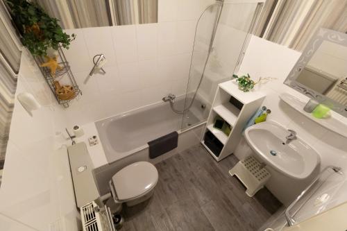 Koupelna v ubytování Ferienwohnung Nattkamp für Familien und Radbegeisterte
