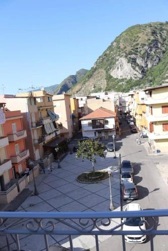 a view from a balcony of a city with buildings at Samuel Fish in Bagnara Calabra