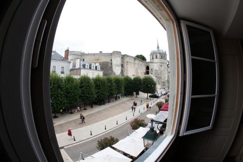 a view of a street from a window at Villa Roma B&B in Amboise
