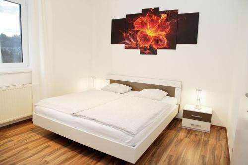 Postel nebo postele na pokoji v ubytování Ferienwohnungen Kres