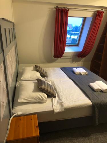 a bed in a room with a window at Avila Park & SPA in Dziwnówek