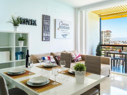 A seating area at Apartment Castillo de Santa Clara-2 by Interhome