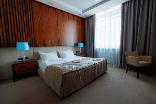 Hotel Сomplex Irtyshにあるベッド