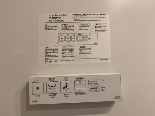 a diagram of a electrical switch on a wall at Hotel Resol Akihabara in Tokyo
